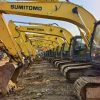 All kinds of excavators and dump trucks that have been used