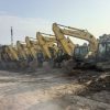 All kinds of excavators and dump trucks that have been used