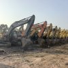 All kinds of excavators and dump trucks that have been used