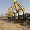 All kinds of excavators and dump trucks that have been used