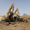 All kinds of excavators and dump trucks that have been used